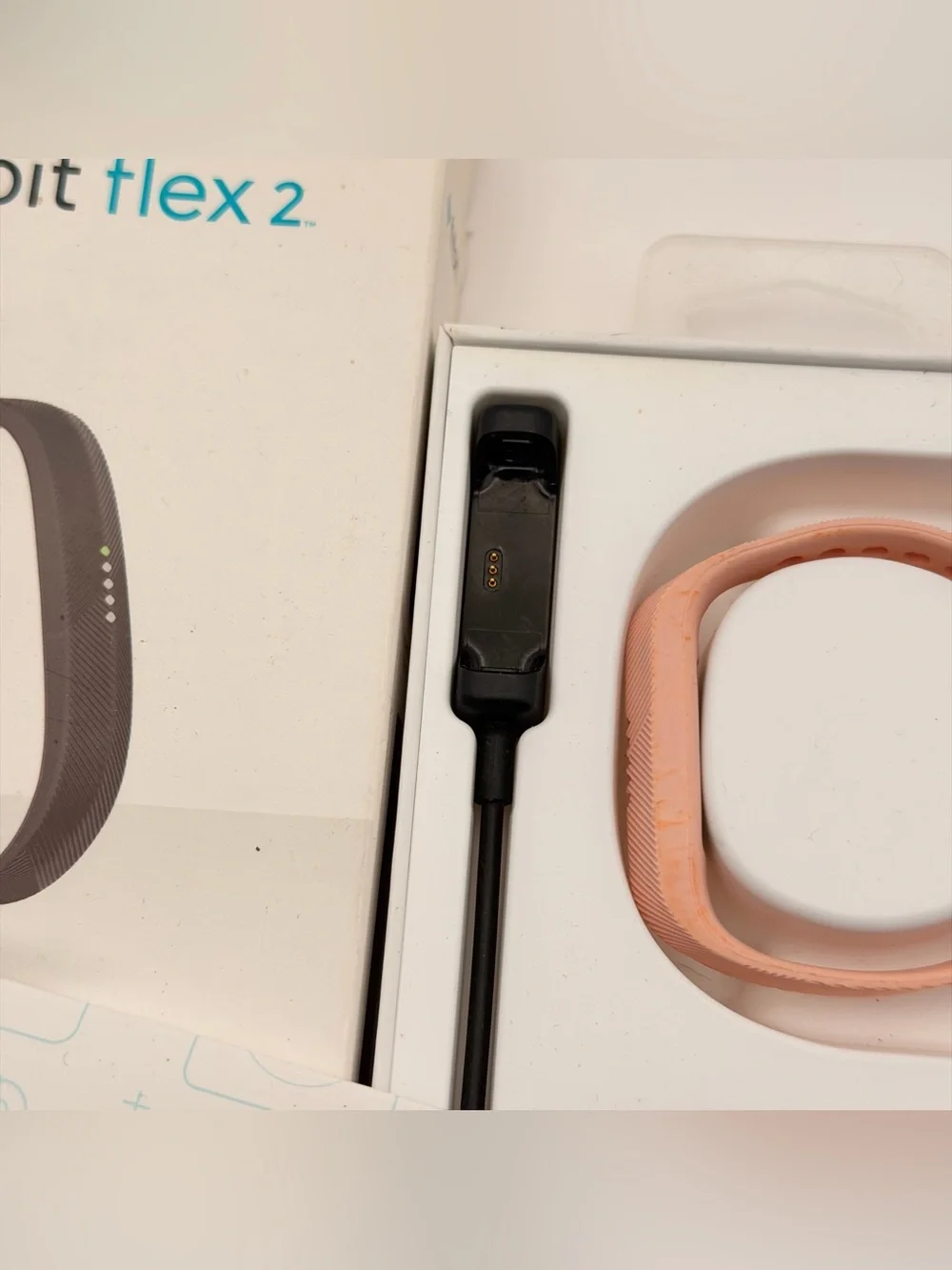 Fitbit Flex 2, box, manuals, pink/black, full set, Charger included, tested